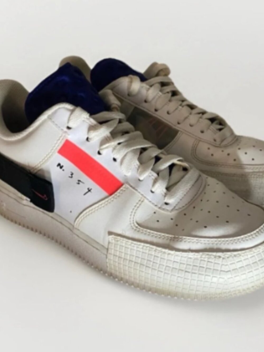 Nike‎ Air Force 1 Low Drop Type Summit White Sneakers C10054-100 Shoes